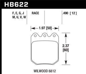 BMW xDrive28i Brake Pad Set - Rear - Hawk Performance - DTC-60 - `13-`15